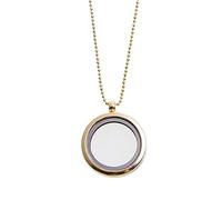 THINCAN Collana rotonda con memoria galleggiante, adatta per la nostalgia Memorial
