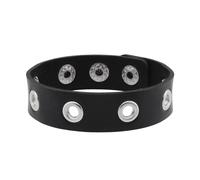 THINCAN Comodo bracciale punk bracciale alla moda donna in PU texture per tutti i giorni punk gotico