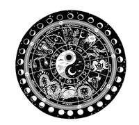 THINCAN Conoscenza di cambiamento tappetino simbolo moonphase astrologia pendolo grafico bilanciamento tappetini meditazioni decorazione tarocchi pad tarocchi pad pad tarocchi