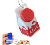 THINCAN Contenitore per la medicina in miniatura di alta durata, adatto per l'amicizia, con portachiavi di design dei cartoni animati, per i viaggi