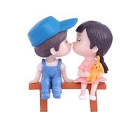 THINCAN Coppia di statuette in miniatura, modello di paesaggio per bambini, Fairy Garden, decorazione per piante grasse in vaso, statue e sculture in miniatura