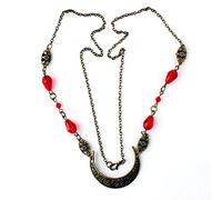 THINCAN Copricapo vintage con perle di cristallo cava di luna naturale, per donne e ragazze