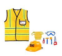 THINCAN Costruttori Costume Halloween Dress Up Abbigliamento Lavoratore Giubbotto di Costruzione Fare Gioco Di Ruolo Giocattoli Per Ragazzi Ragazze