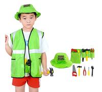 THINCAN Costruttori Costume Halloween Dress Up Abbigliamento Lavoratore Giubbotto di Costruzione Fare Gioco Di Ruolo Giocattoli Per Ragazzi Ragazze