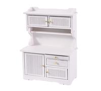 THINCAN Credenza in miniatura in legno con porta funzionale per 1/12 case delle bambole La Scena Paesaggistica Fornitura Decors Decorazione