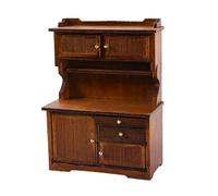 THINCAN Credenza in miniatura in legno con porta funzionale per 1/12 case delle bambole La Scena Paesaggistica Fornitura Decors Decorazione