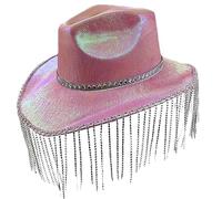 THINCAN Cristallo Cowboy Nappe Cavaliere Per Discoteca House Cocktail Party Vacanze Nappe scintillanti Per L'attore Comico
