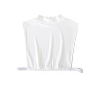 THINCAN Donne alla moda con colletto mezzo top versatile scollatura accessorio per ogni outfit da donna Collar Trendy Dolcevita rimovibile, bianco, XL