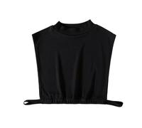 THINCAN Donne alla moda con colletto mezzo top versatile scollatura accessorio per ogni outfit da donna Collar Trendy Dolcevita rimovibile, Nero , XL