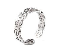 THINCAN Donne Lucky Fascino Acchiappasogni Moneta Vintage Hollow Acciaio Inossidabile Fengshui Anelli Gioielli Anelli Fortunati Per Le Donne, come descritto