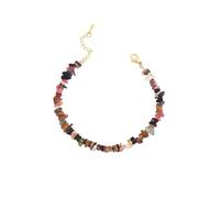 THINCAN Elegante bracciale fatto a mano in tormalina per donne, gioielli in pietra naturale, design barocche, portatile, per feste o matrimoni