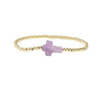 THINCAN Elegante braccialetto di design con perle d'oro e cavo elastico, adatto per l'uso quotidiano o come regalo premuroso