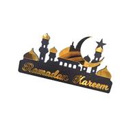 THINCAN Elegante Eid Place Carte Personalizzate Cena Ramadan Acrilico Con Mubaraks Caratteri Islamica Home Gold Castles Modello Decorazione