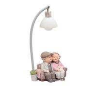THINCAN Figura Decorativa Di Una Vecchia Coppia Figura Di Una Coppia Anziana Lampada Da Notte Per Abbellire Lo Soggiorno E Da Regalare Una Figura In Resina