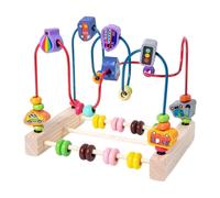 THINCAN Giocattoli Per Il Bambino Attività Di Apprendimento Con Grandi Perle Per L'Identificazione Di Farbi E L'Occhio Mano Coordinazione Formazione Di Perline Giocattoli