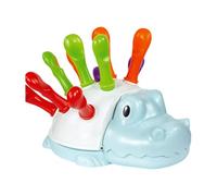 THINCAN Giocattolo di collegamento a dinosauro per bambini con manico educativo precoce Sensory Fine Motore Skills Toy per l'apprendimento della cognizione del colore, genitori bambino stitichezza
