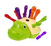 THINCAN Giocattolo di collegamento a dinosauro per bambini con manico educativo precoce Sensory Fine Motore Skills Toy per l'apprendimento della cognizione del colore, genitori bambino stitichezza