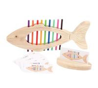 THINCAN Giocattolo Educativo Di Legno Di Pesce Osso Per Il Bambino Per Colorare Le Competenze Motorie E Coordinazione Occhio Mano