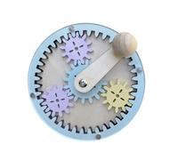 THINCAN Giocattolo in legno per l'apprendimento della menta, attività di gioco creative, 3+ giocattolo educativo a manovella meccanica