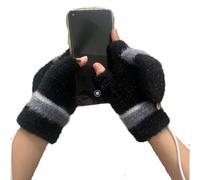 THINCAN guanti, guanti riscaldati per uomo e donna, alimentati tramite USB, guanti a maglia, completamente e semi-riscaldati, senza dita, scalda riscaldamento, mani invernali calde