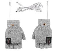 THINCAN Guanti Mezza Dita USB Riscaldati Invernali Guanti Caldi Elastici Bastoncini Per Le Donne Uomini Una Taglia Comune