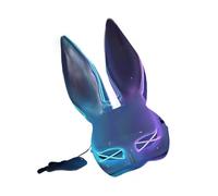 THINCAN Halloween LED Light Up Face Cover per il Coniglio Per Le Donne Luci Coniglio Costume Per Halloween Maschera Unica