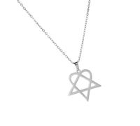 THINCAN Irregolare Cinque Conservato Collana Stella In Acciaio Inox Oro Placcato Pendente Geometrico Per Le Donne Gioielli Quotidiani Alla Moda Collana Cava, Taglia unica, come descritto, come