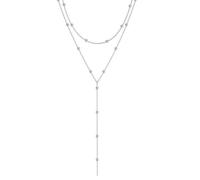 THINCAN Layer Fringe Ciondolo Collana in lega liscia comfort portatile per eventi serali non forzati versatile accessorio casual formale, Double layer, come descritto, come descritto