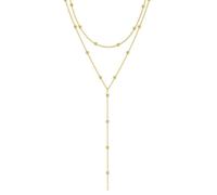 THINCAN Layer Fringe Ciondolo Collana in lega liscia comfort portatile per eventi serali non forzati versatile accessorio casual formale, Double layer, come descritto, come descritto