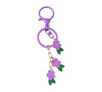 THINCAN Magnifico Cavaliere Fiore Con Ciliegia Fioritura Delicate Ciliegie Fiore Portachiavi Perfetto Per Migliorare La Vita Del Giorno Accessori Smalto Petalo, Lilla, Taglia unica