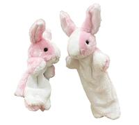 THINCAN Marionette di animali domestici Bunnies Marionette a mano animali ripieni peluche giocattoli interattivi narrazione apprendimento giocoso