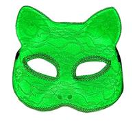 THINCAN Maschera a forma di luce notturna per gatti, in pizzo, per Halloween, Natale, cosplay, feste