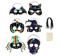 THINCAN Maschera per Halloween, per feste arcobaleno, per Halloween, per un'esperienza di costume colorata