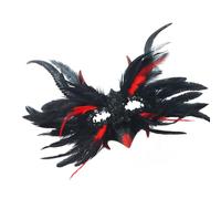 THINCAN Maschera veneziana, maschera per gli occhi, piumato, mezzo occhio del viso, per maschere, balli, Halloween, feste, cosplay, servizio fotografico, regalo mardi, erba, accessorio per costume per