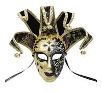 THINCAN Maskerade Maschera Full Face con Bells Comedy Comedy per donne e uomini in maschera, balli di Halloween