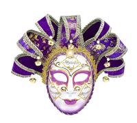 THINCAN Masquerade Maschera Veneziana Comedy Maschera Jesters Cosplay Squisita decorazione da parete per Carnevale Halloween Party