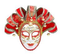 THINCAN Masquerade Maschera Veneziana Comedy Maschera Jesters Cosplay Squisita decorazione da parete per Carnevale Halloween Party