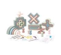 THINCAN Matematica blocchi di legno Playset per 3 anni di educazione giocattolo puzzle set pila regali giocattoli accessori per feste