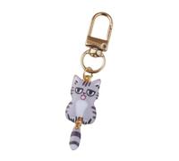 THINCAN Minimalista Metallo Gatto Portachiavi Trendy Cerniera Accessori Treno Chiave Gatto Per Portachiavi E Regali Personalizzati Braccio Zaino Colorato, d, Taglia unica