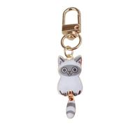 THINCAN Minimalista Metallo Gatto Portachiavi Trendy Cerniera Accessori Treno Chiave Gatto Per Portachiavi E Regali Personalizzati Braccio Zaino Colorato, c, Taglia unica
