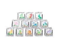 THINCAN Multicolor LED Bagno Cube Acqua Attivato Luminoso Cubetto Di Ghiaccio Blocco Giocattolo Per Bambini Bagno Famiglia Tempo Divertente Vacanza Regalo Set Da 12