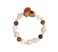 THINCAN Orso bruno braccialetto di perle in ceramica più recente moda dichiarazione per gli studenti gioielli per adulti regalo di San Valentino trendy braccialetto di animali in ceramica