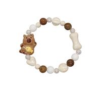 THINCAN Orso bruno braccialetto di perle in ceramica più recente moda dichiarazione per gli studenti gioielli per adulti regalo di San Valentino trendy braccialetto di animali in ceramica