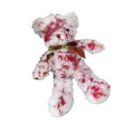 THINCAN Orso di peluche ferito dall'orrore con ciondolo gotico crudele esposizioni infestate Safe PP Cotton Halloween giocattolo personaggio, Taglia unica, come descritto