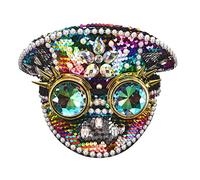 THINCAN Paillettes per donne scapolo festa glitter DJ capitano club scenico club copricapo