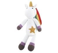 THINCAN Peluche a forma di unicorni all'uncinetto, 20 cm, giocattolo imbottito con unicorni, in cotone, con solitudine e comfort