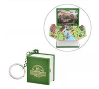 THINCAN Per Pop Up 3D Mini dinosauro portachiavi giocattolo antistress Dino giocattolo manuale, verde