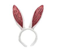 THINCAN Piegare Dolce Orecchio Di Coniglio Fascia Con Paillettes Per La Festa In Costume, Coniglio Temi Foto Puntelli Per Ragazze Adolescenti Teste