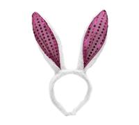 THINCAN Piegare Dolce Orecchio Di Coniglio Fascia Con Paillettes Per La Festa In Costume, Coniglio Temi Foto Puntelli Per Ragazze Adolescenti Teste