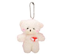 THINCAN Plush Bear Keyring Dolce Farcito Orso Animale Giocattolo Portachiavi Portachiavi Portachiavi Zaino Ornamento Matrimonio Bouquet Bouquet